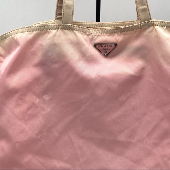 PRADA PINK NYLON ROBOT LADY EMBELLISHED SHOULDER TOTE HOBO CARRIER BAG MEDIUM - Picture 4 of 7